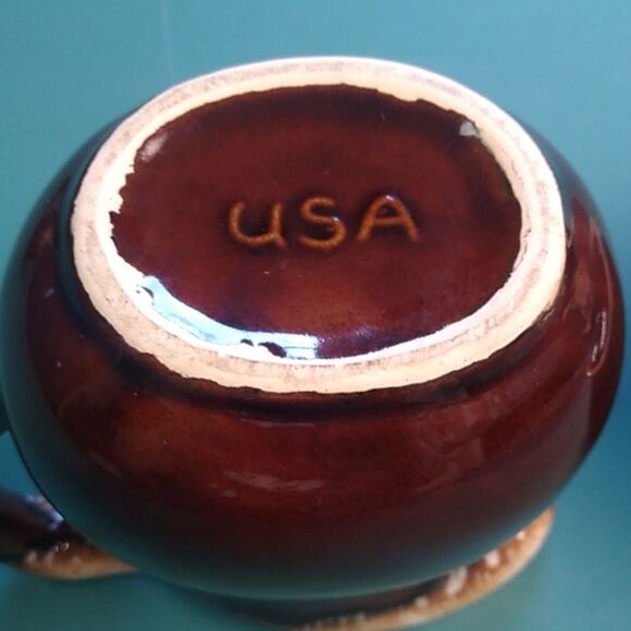 Vintage Brown Ceramic Creamer and Sugar Group - Picture 4 of 8